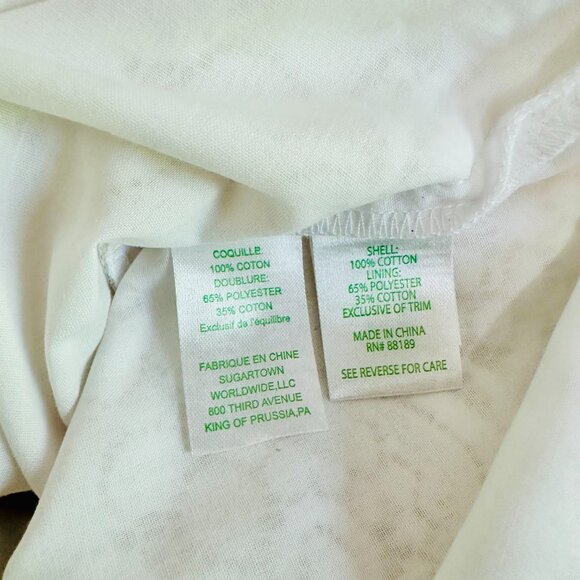 LILLY PULITZER LACE SLEEVELESS EMBROIDERED NECKLINE RESORT WHITE BLOUSE - Picture 7 of 7